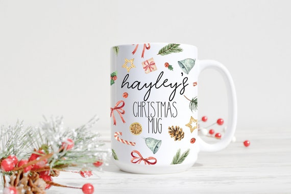Personalised Christmas Mug Custom Christmas Coffee Mug Holiday