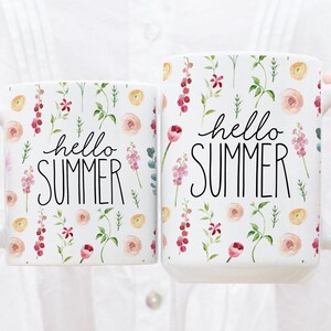 Hallo Sommer Becher, Sommer Dekor, Blumen Decor, Sommer Becher, Sommerblumen, Blumenuntersetzer Bild 4