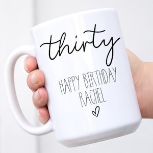 Personalised 30th Birthday Mug, 30th Birthday Gift for Her, 30th Birthday Gift for Him
