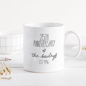 25th Wedding Anniversary Gift Mug, 25th Anniversary Gift for Parents Mug, 25th Wedding Anniversary Gift For Couple