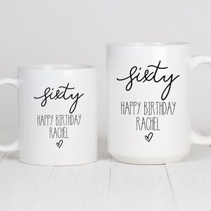 Personalised 60th Birthday Mug, 60th Birthday Gifts for Women, 60th Birthday Gift For Men image 3