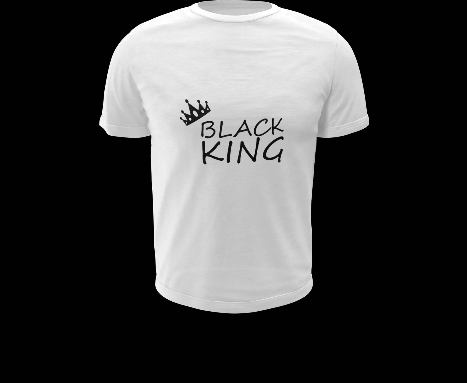 Black King TShirt Men's Top White Tshirt Male Etsy