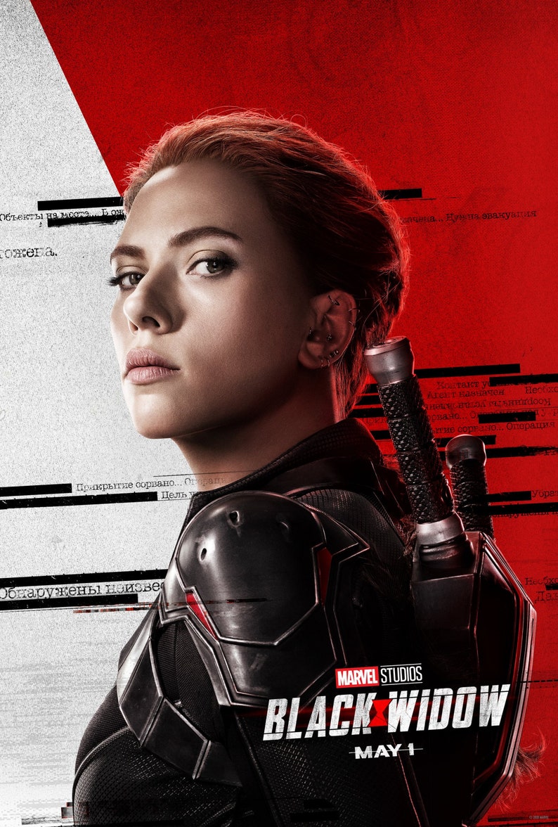 Black Widow Natasha Romanoff character poster 2020 Scarlett | Etsy