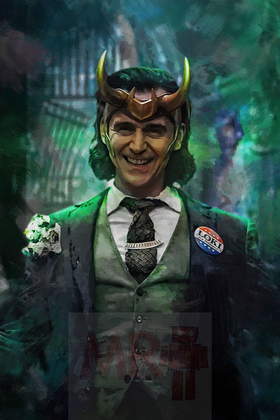 Loki 2021 Tom Hiddleston New Marvel TV series original artistic poster print Loki 2021 Tom Hiddleston New Marvel TV series original artistic poster print