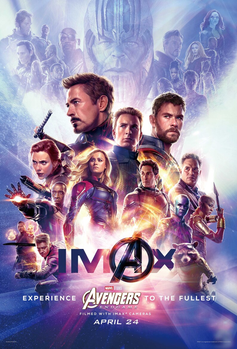 Avengers Endgame 2019 fresco nuevo IMAX cartel Marvel