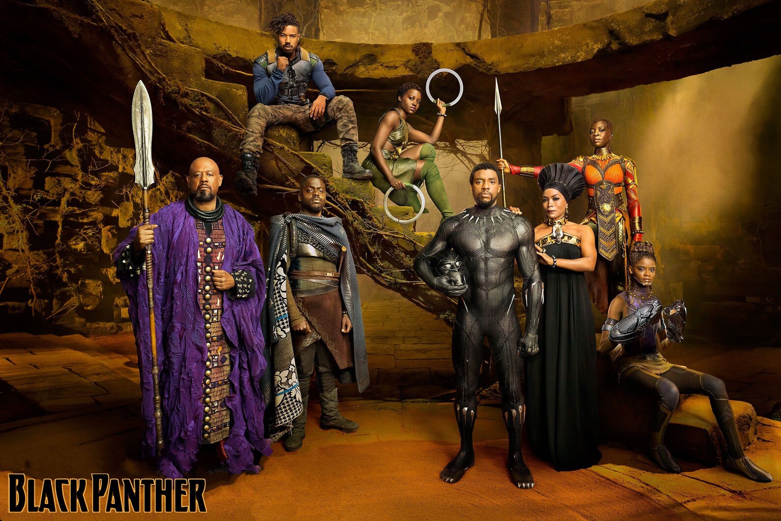 Black Panther Wakanda Cast Poster Chadwick Boseman Forest | Etsy