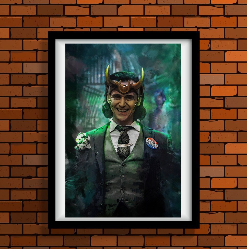 Loki 2021 Tom Hiddleston New Marvel TV series original artistic poster print Loki 2021 Tom Hiddleston New Marvel TV series original artistic poster print