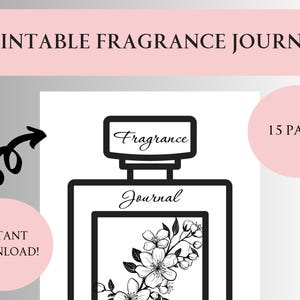 Fragrance Journal - Perfume Inventory - Fragrance Tracker - Digital Download