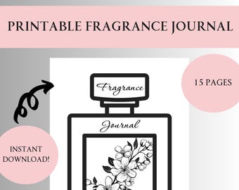 Fragrance Journal - Perfume Inventory - Fragrance Tracker - Digital Download