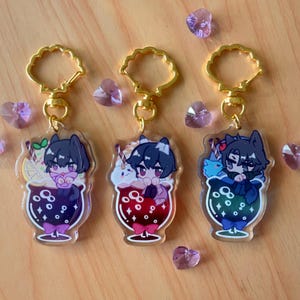 Omniscient reader's viewpoint ORV Glitter Acrylic Charms Kim Dokja, Yoo Joonghyuk & Han Sooyoung