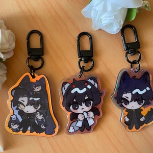 Omniscient reader's viewpoint ORV Glitter Acrylic Charms Kim Dokja, Yoo Joonghyuk & Secretive Plotter (Version 2)