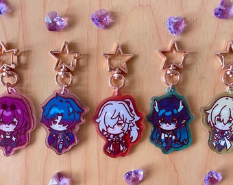 Honkai Star Rail 2" Acrylic Charms Imbibitor Lunae Dan Heng  Kafka Jing Yuan Blade Sampo Gepard Luocha Caelus Himeko March Stelle