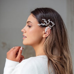 A Set of 2 Hair Pins for Bride, Wedding Hair Accessory, Bridal Headpiece image 1