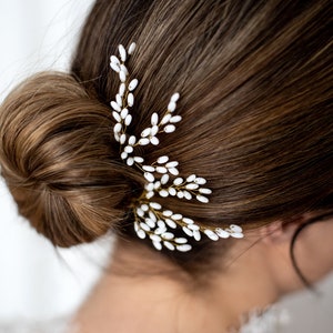 A Set of 2 Hair Pins for Bride, Wedding Hair Accessory, Bridal Headpiece image 5