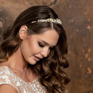 Floral Wedding Headpiece, Bridal Headband, Wedding Tiara with Flowers image 10