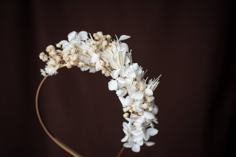 Dried Flowers Headband, Wedding Hair Accessory image 8