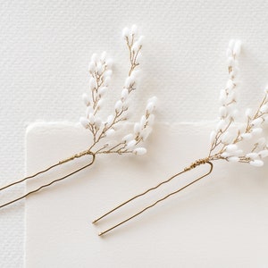 A Set of 2 Hair Pins for Bride, Wedding Hair Accessory, Bridal Headpiece image 8