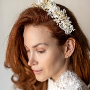 Dried Flowers Headband, Wedding Hair Accessory image 2