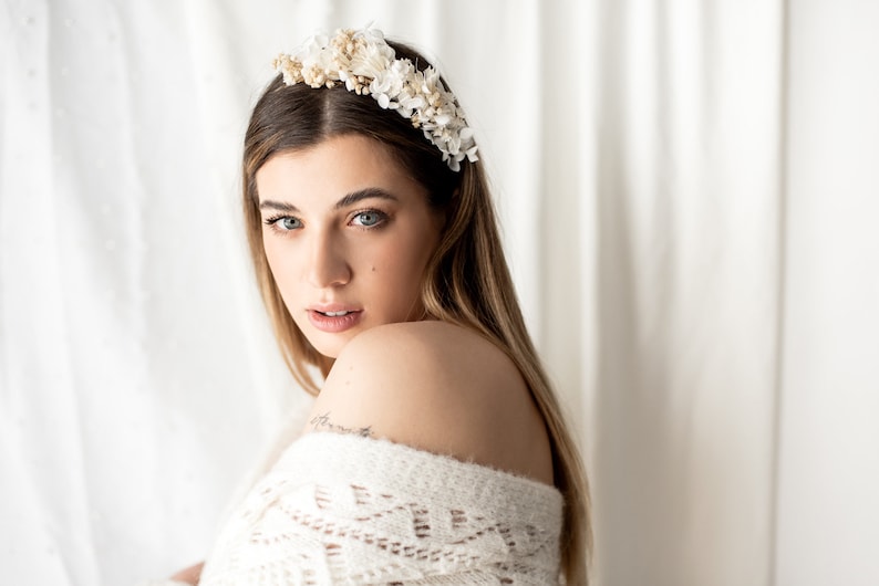 Dried Flowers Headband, Wedding Hair Accessory image 10