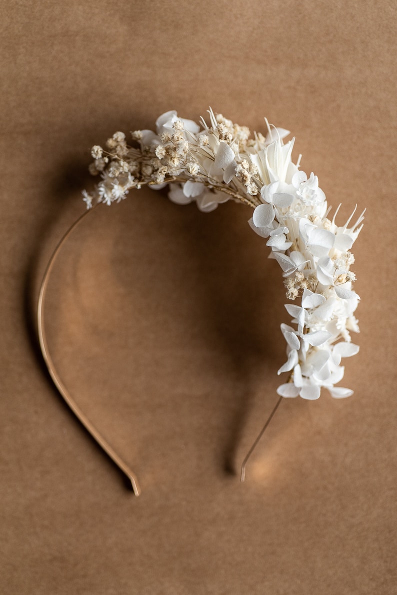 Dried Flowers Headband, Wedding Hair Accessory image 3