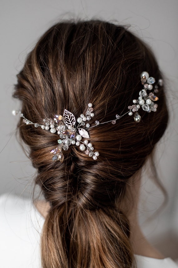 Bridal Crystal Headband, Wedding Hair Piece With Silver  display picture 1