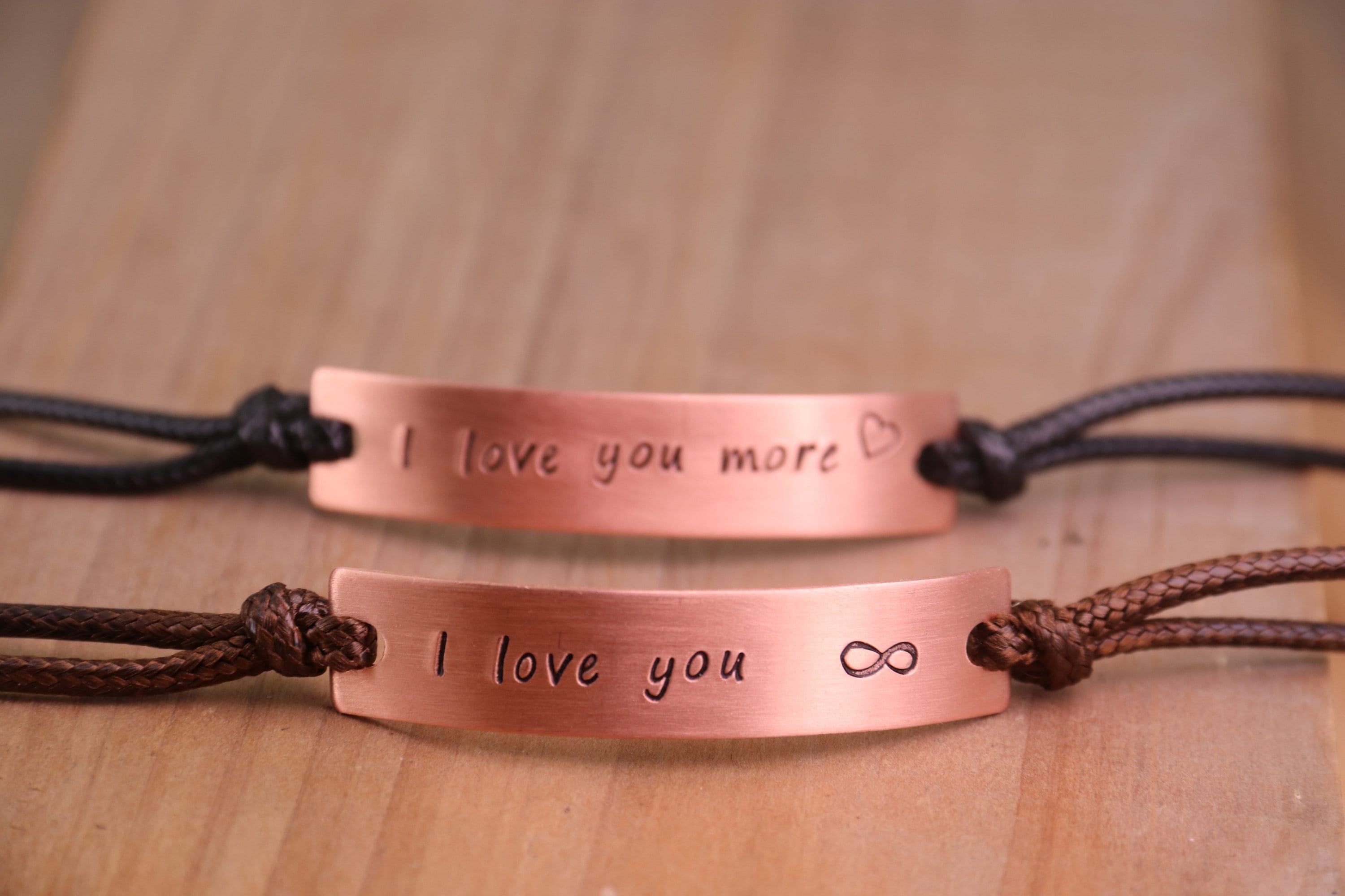 Personalized Bracelet I love you i love you more Couples Etsy