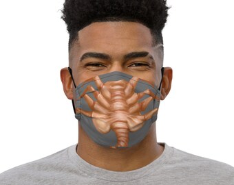 Facehugger Alien Facemask Adjustable with Filter Pocket Face Mask Facecover with Monster Aliens Design