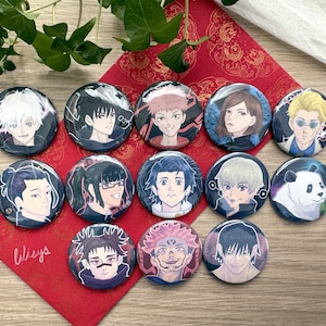 Anime Sorcerers Buttons and Magnets