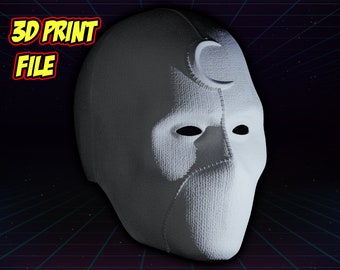Mr. Knight Moon Knight Helmet | 3D print Digital STL file | MoonKnight Mask (Mr Mister Night) for cosplay costume