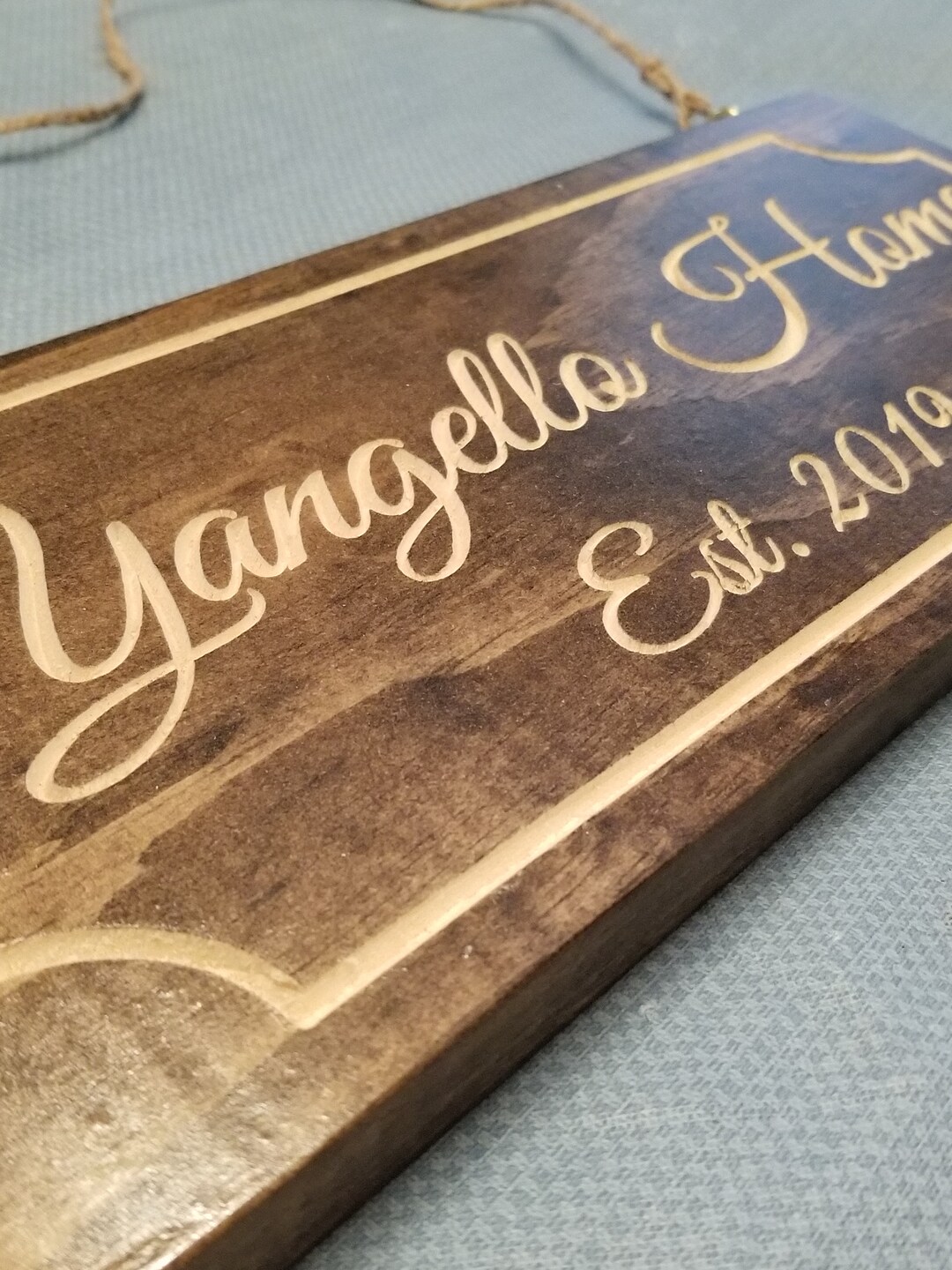 Engraved Family Name Wood Signs - Etsy