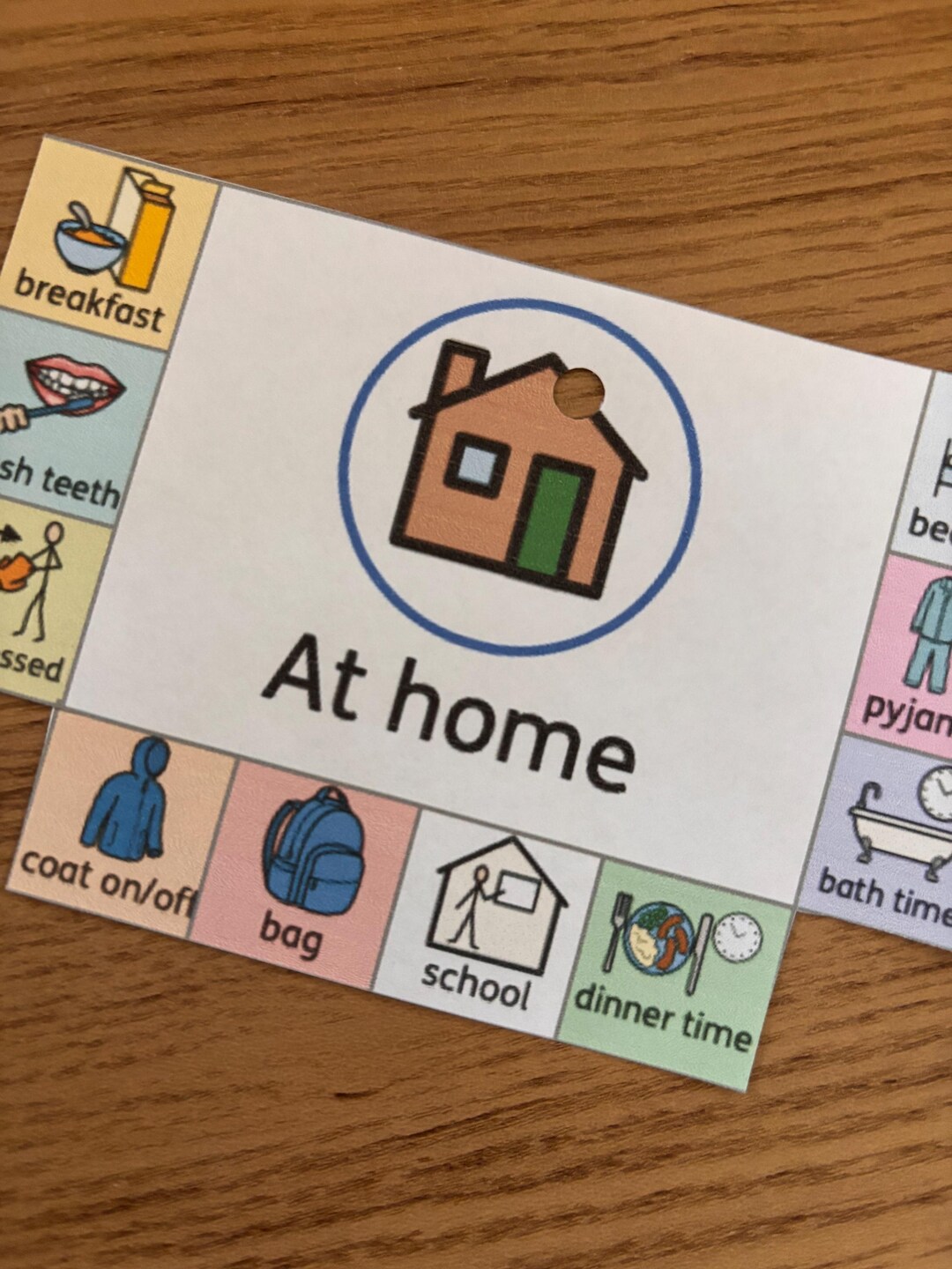 At Home Routine Lanyard Cards - Etsy