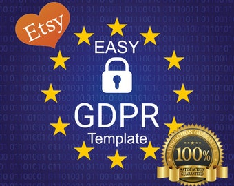 GDPR Compliant Privacy Policy for Etsy Sellers | INSTALL In SECONDS | Template in Word, Pages, Txt format