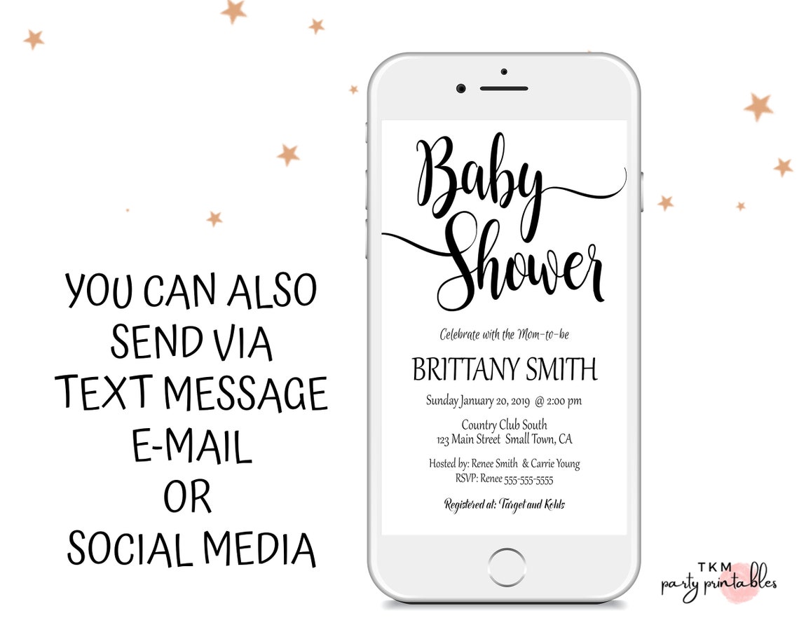 Mom to Be Baby Shower Invitation Simple Baby Shower Etsy