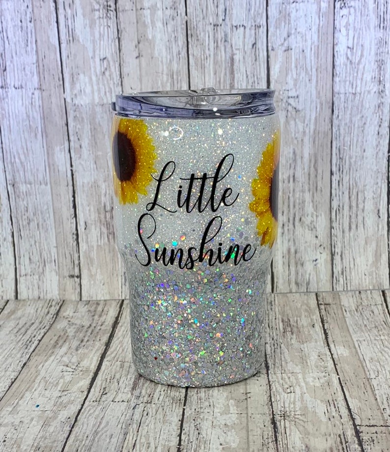 You Are My Sunshine Glittered Tumbler Little Sunshine Glitter Etsy