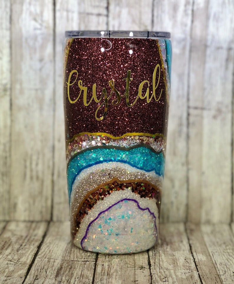 Realistic Geode Stainless Steel Tumbler Rock Geode Geode Etsy