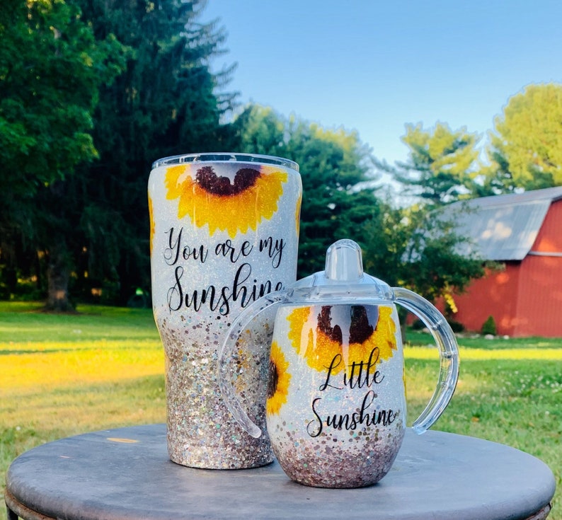 You are My Sunshine Glittered Tumbler Little sunshine Glitter Etsy