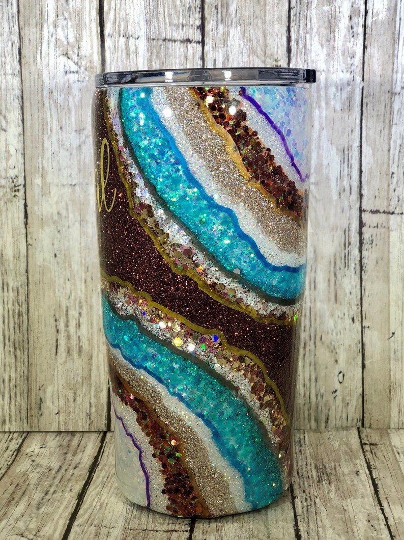 Realistic Geode Stainless Steel Tumbler Rock Geode Geode Etsy