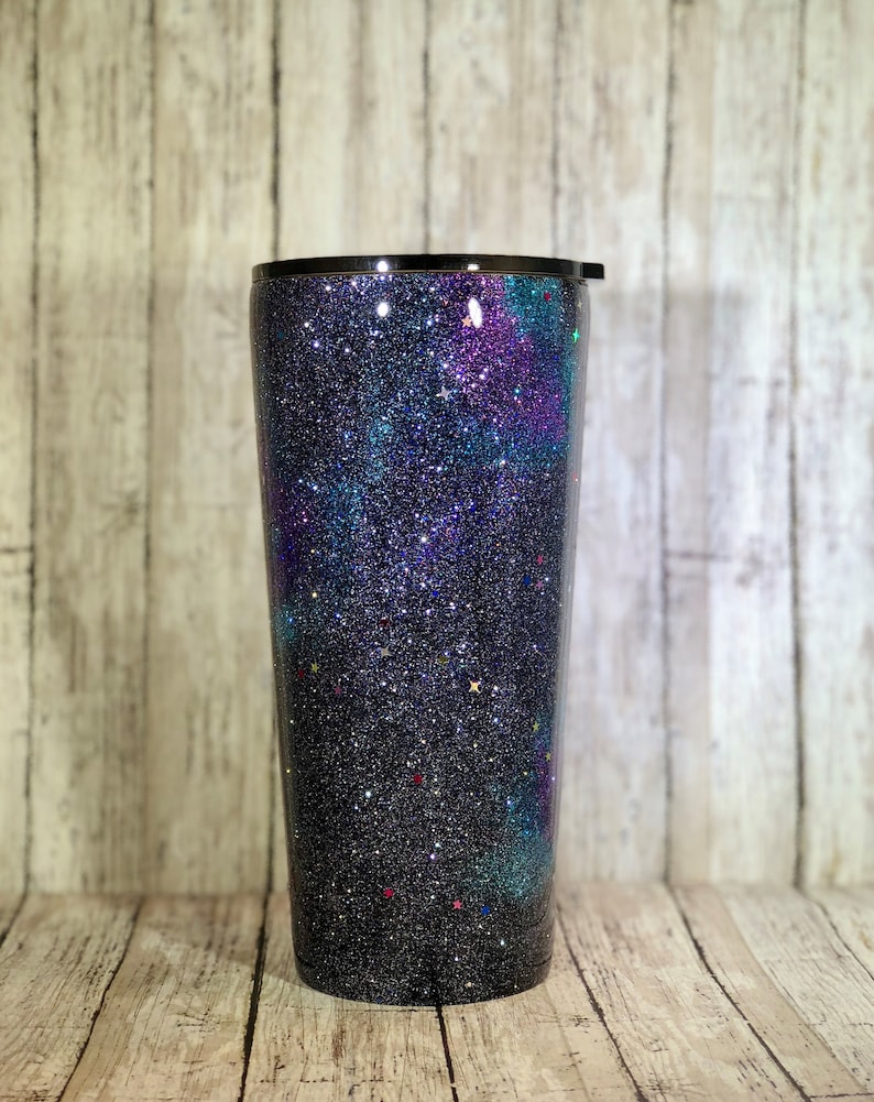 glitter stainless steel tumbler