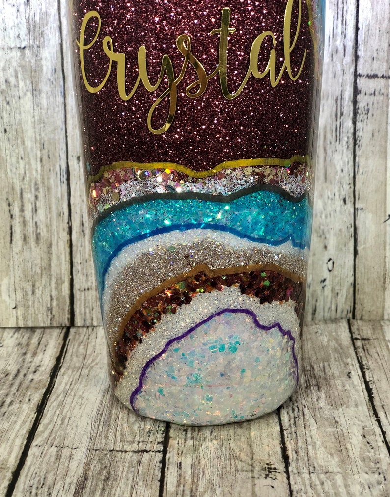 Realistic Geode Stainless Steel Tumbler Rock Geode Geode Etsy