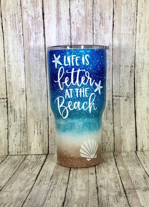 Personalize Yours Today! Beach Tumbler Anchor Tumbler Glitter Beach Tumbler
