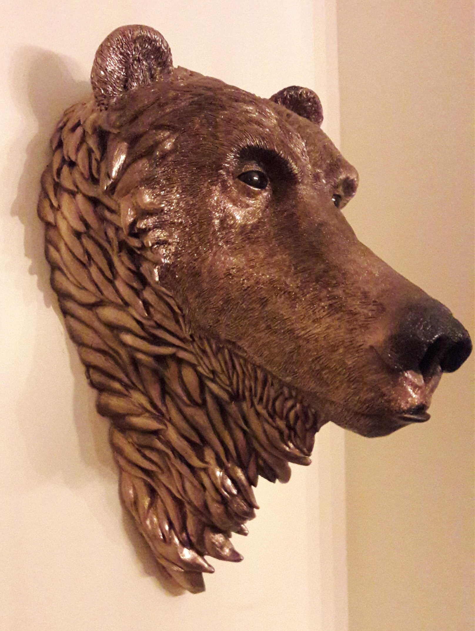 Bear Head Wall Sculpture. British Handmade. Full Scale. Etsy