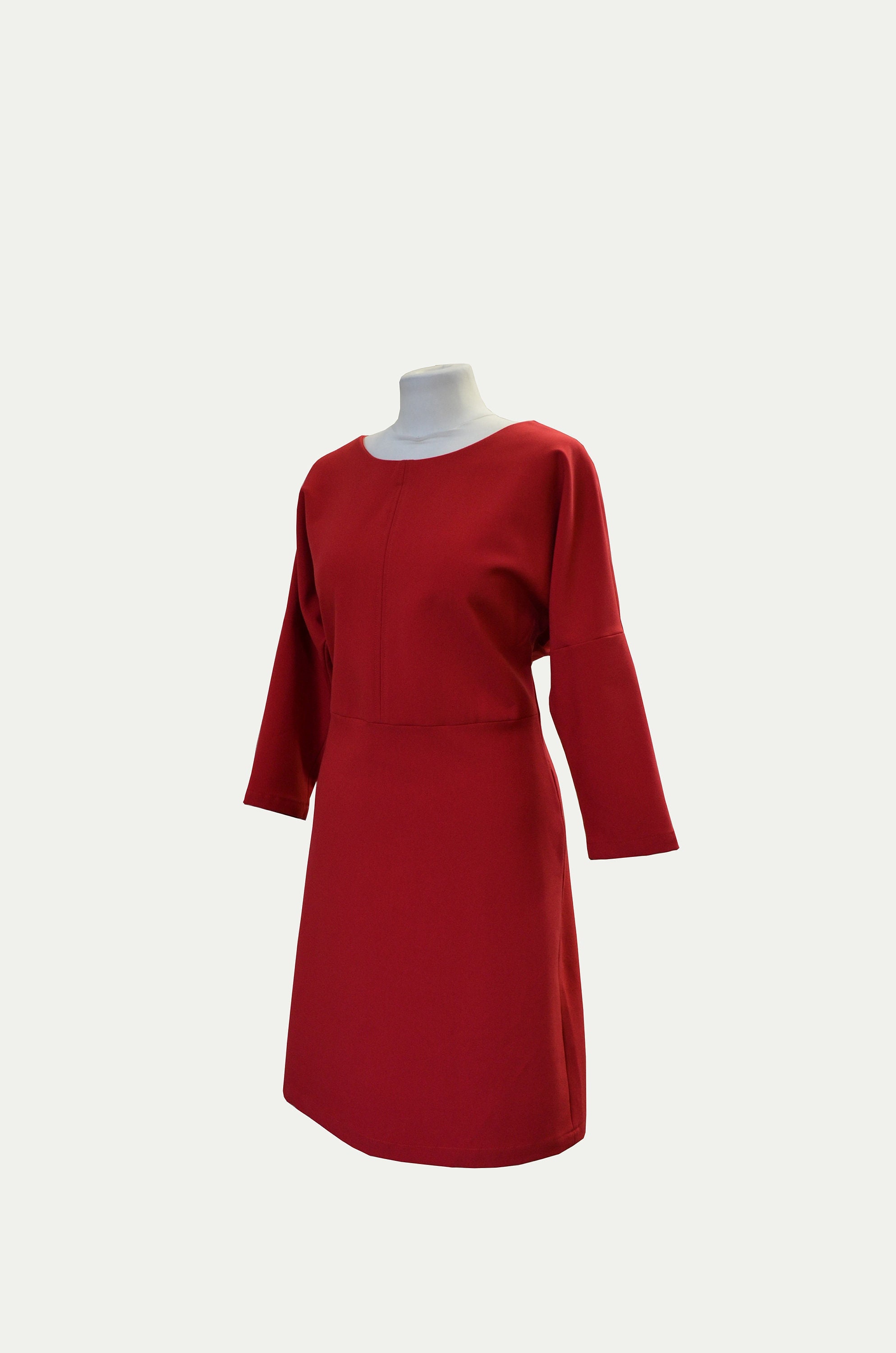 Vestido rojo con mangas de kimono, vestidos Sissi para mujer, vestidos de otoño para mujer, vestidos de invierno para mujer, vestidos festivos para mu