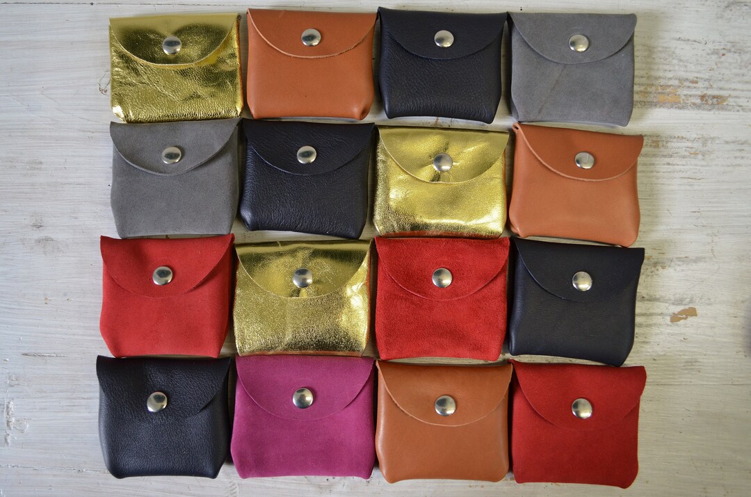 Mini Leather Cases With Snap Fasteners - Etsy
