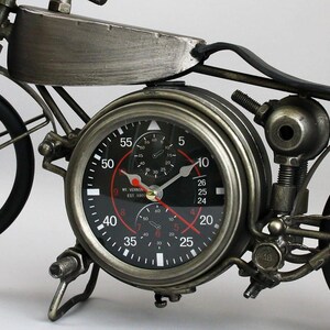 Retro Vintage Industrial Style Rustic Desk Table Clock Home Office Decor image 9