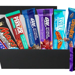 Luxury Gift Hamper,  Protein Bars Gift Box Present for All Occasions Birthday Party Favours - Fitness Enthusiasts