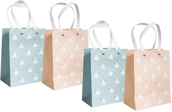 Bolsas de regalo con cinta, paquete de 10 bolsas pequeñas de papel