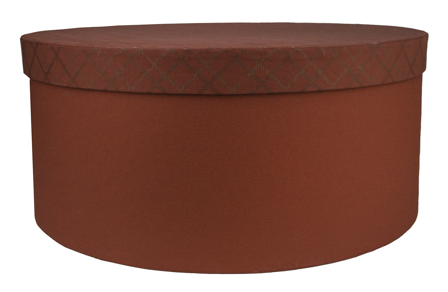 Rigid Round Handmade Cotton Paper Luxury Gift Box, Chequered Design