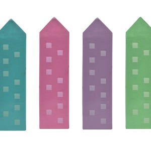 Erasers Rubber Tower Design Mixed Colours