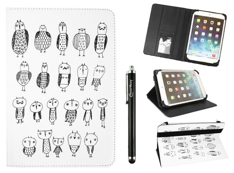 Universal Luxury Cute Christmas Elegant Patterned Wallet Case Cover Folio Wallet fits 10-11 inch Tablet Devices