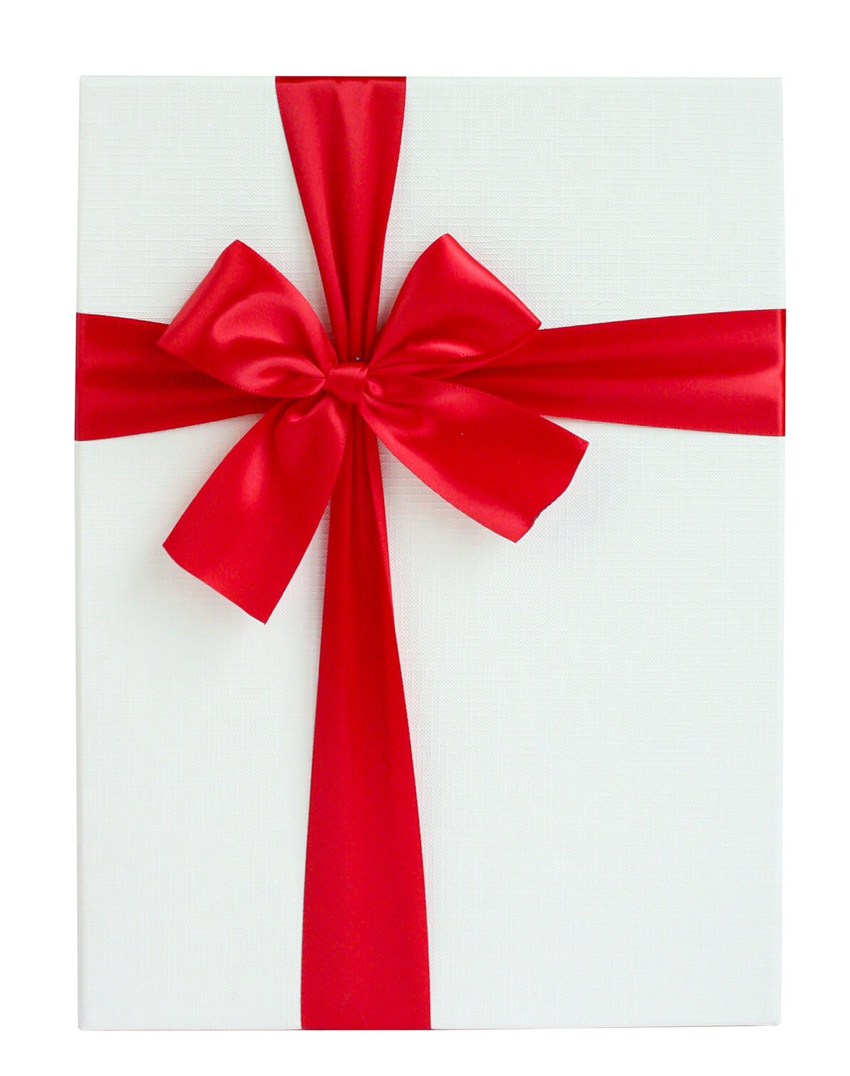 Red Embossed Box Textured Red Box With White Lid, Red Satin Decorative Ribbon With ...